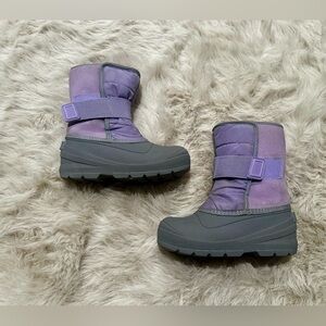 CAT & JACK Toddler Girl Winter Snow Size 12 Insulated Purple Boots